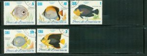 Cuba Fishes , 5 stamps