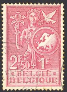 Belgium Sc# B545 Used (a) 1953 2.50+1fr European Bureau of Childhood & Youth