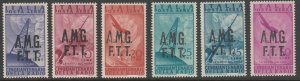 Italy - Trieste Zone A, 1947 Radio on Land Air Post, Scott No(s). C7-C12 MNH