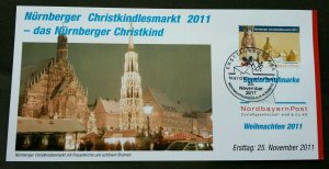 Germany Private Post NordbayernPost Christmas 2011 (FDC) *card