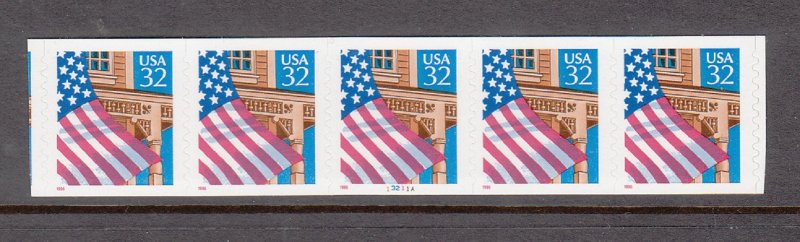 USA PNC SC# 2915A FLAG OVER PORCH $0.32c PL# 13211A -10X10 PNC5 S.A.MNH