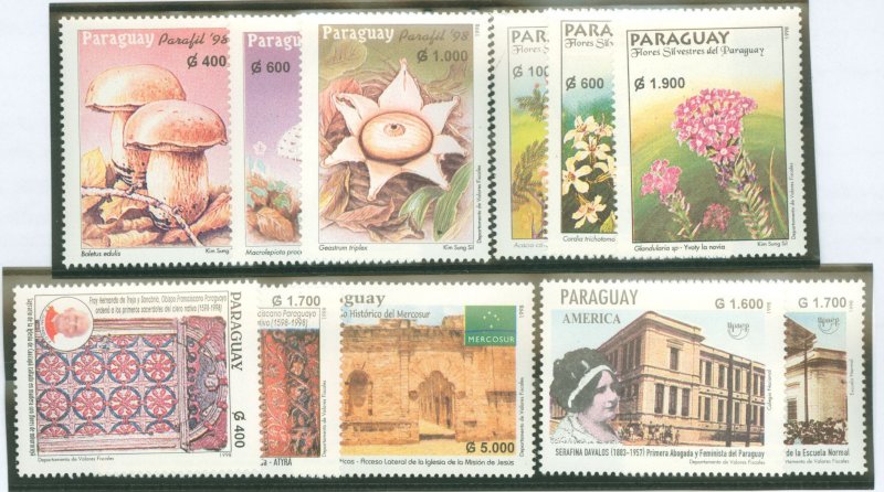 Paraguay #2587-2598 Mint (NH) Single (Complete Set) (Flora)
