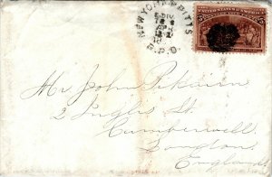 1893 New York & Pitts Rpo Rimless Cover / 5c Columbian to London - L27376