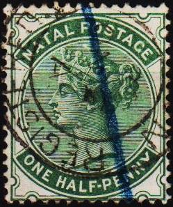 Natal. 1874 1/2d S.G.97a Fine Used