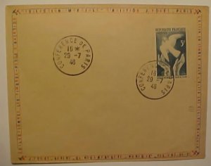 FRANCE FDC PEACE 1946 JY 19