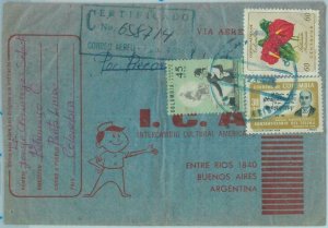 89608 - COLOMBIA - POSTAL HISTORY - REGISTERED  COVER to ARGENTINA  1965