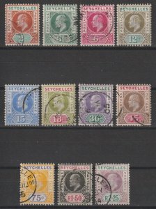 SEYCHELLES 1903 SG 46/56 USED