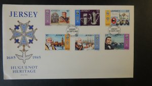 Jersey 1985 fdc huguenot heritage good used 
