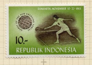 Indonesia 1963 Early Issue Fine Mint Hinged 10r. NW-14747