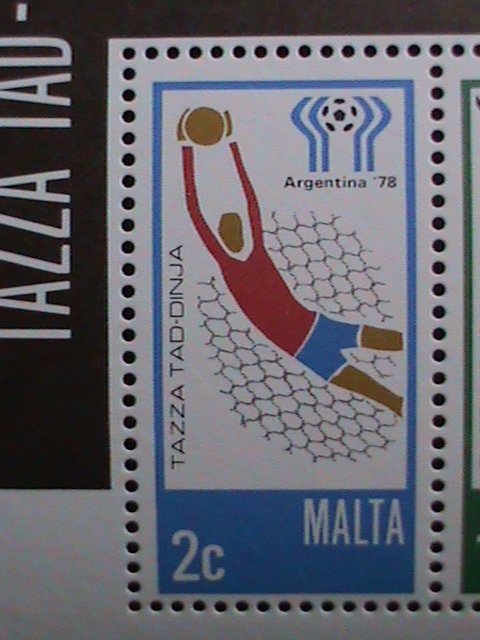 MALTA STAMP:1978 SC#  551a ARGENTINA'78 WORLD CUP SOCCER MNH S/S SHEET