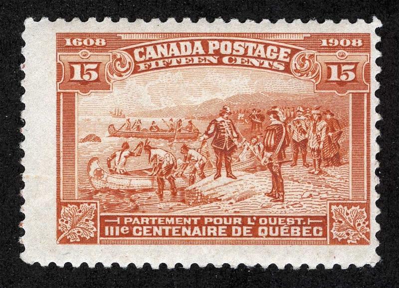 Canada Sc 102 Org Brown 15¢ Original Gum Light Hinged *RL lots