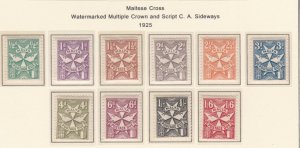 Malta # J11-20, Postage Due -  Maltese Cross, Mint  LH, 1/2 of Hinged Cat.