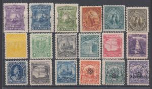 Salvador Sc 52//237 MNG. 1891-1900 issues, 18 diff unused singles, F-VF