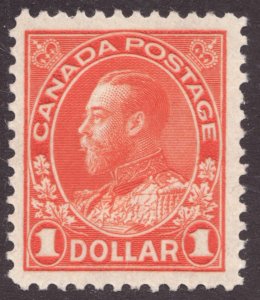 1925 Canada Sc #122 - KGV Admiral - $1 Orange - MNH est $270 CDN