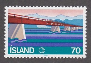 Iceland # 510, Skeloara River Bridge, Mint NH