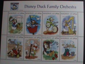 ​MALDIVES STAMP-1995 SC#2059a DONALD DUCK FAMILY ORCHESTRA -DISNEY CARTOON MNH