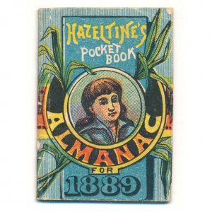 E. T. Hazeltine’s Children's Pocketbook Mini-Almanac for 1889, Piso’s Cure, PA