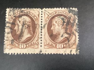 US Scott #187 Used pair