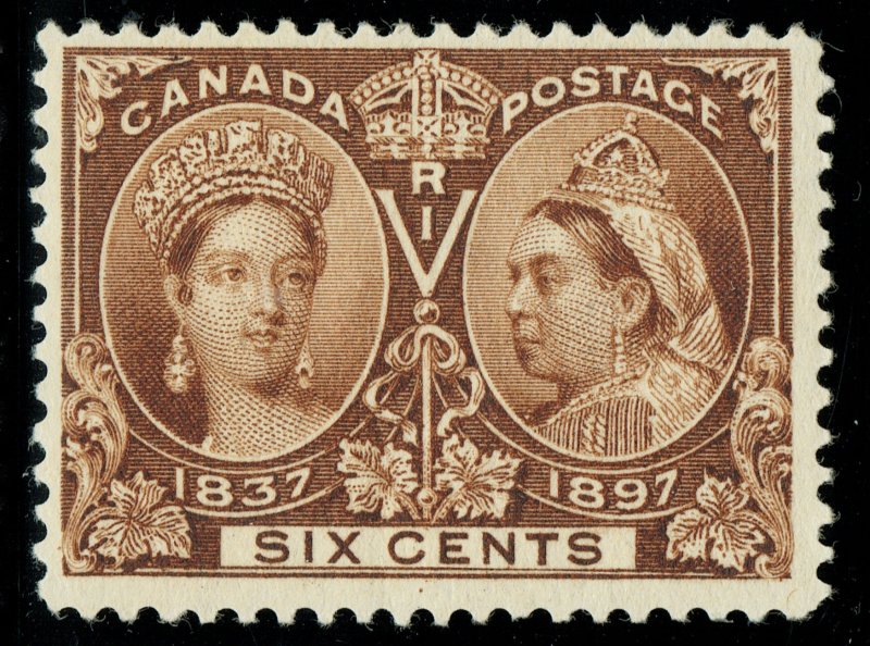 [mag241] CANADA 1897 Jubilee Scott#55 6¢ original gum MNH cv:$575