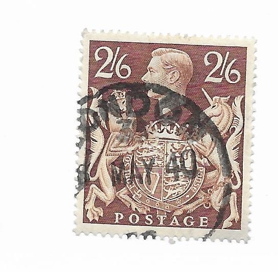 Great Britain #249 Perfin - Stamp - CAT VALUE $6.00