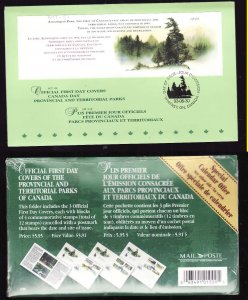 Canada-Sc#1472-83-stamps on FDCs with folder-Provincial & Territorial Parks-1993