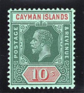 Cayman Island 1914 KGV 10s deep green & red/green superb MNH. SG 52. Sc 44a.