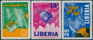 Liberia 1964 SG897-899 Space Communications set MNH