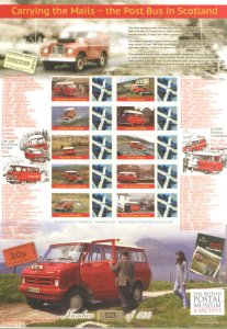 BC-423 2014 History of Britain 99 post bus in no.60 sheet U/M