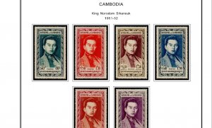 COLOR PRINTED FRENCH SE ASIA 1886-1956 STAMP ALBUM PAGES (32 illustrated pages)
