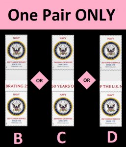 US 6012 Navy 250 Years F horz gutter pair MNH 2025 after 6/1