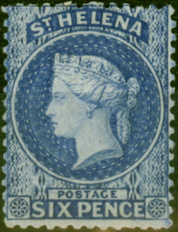 St Helena 1871 6d Dull Blue SG16 V.F & Fresh Lightly Mtd Mint