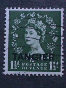​TANGER-1952 OCCUPATION STAMPS OVPT. ON SC#294 QUEEN ELIZABETH II USED RARE VF