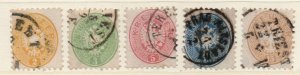 Austria - Sc# 22 - 26 Used  / Perf 9 1/2       -        Lot 0224044