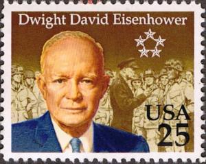 US Used 25 cent Scott# 2513 Dwight David Eisenhower VF