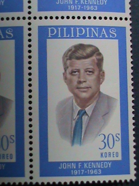 PHILIPPINES-1965-SC#925-7 U.S. PRESIDENT JOHN F. KENNEDY -MNH BLOCKS- VF