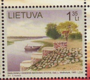 Lithuania Sc 944 2011 Smalininkai Water Measuring Station stamp mint NH