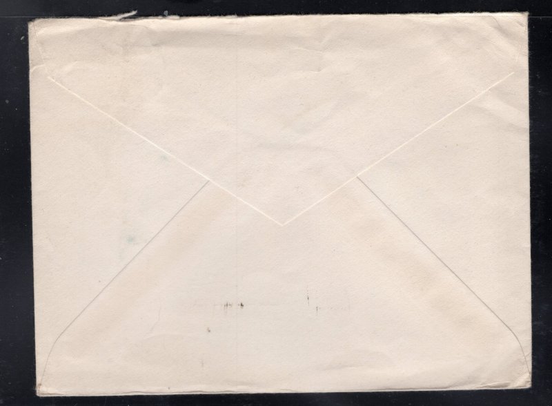 Tobago 1937 Scarborough to Summit, NJ cover franked 6c Lake Asphalt, Scott 39a