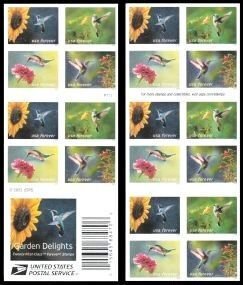 U.S.#5845-48 Garden Delights 68c, Mixed Booklet of 20, MNH. P# P1111