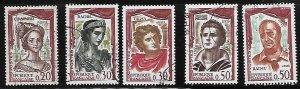 France -  5th World Congress of the IFA - Scott #997-1001 - F-VF - Used