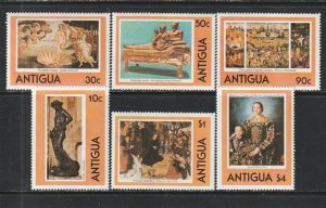 1980 Antigua - Sc 572-7 - MNH VF - 6 single - Paintings