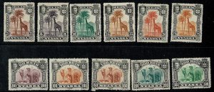 Nyassa #26-31,34-38 MH animals