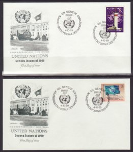 UN Geneva 1-14 Regular Issues S/14 Artmaster U/A FDC