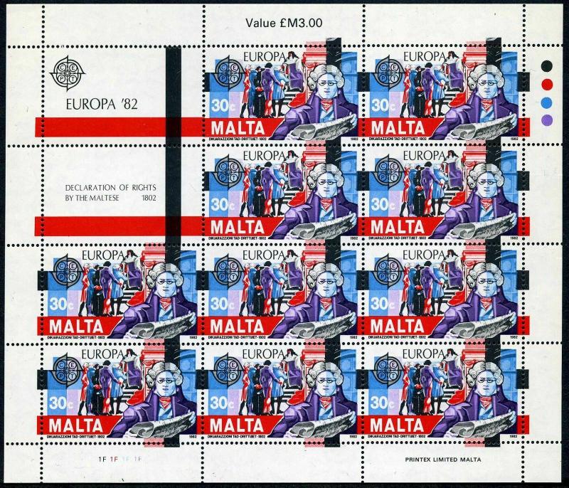 Malta 614-615 sheets,MNH.Michel 661-662. EUROPE CEPT-1982,Redemption,1428.