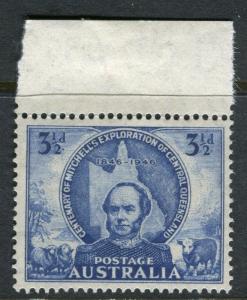 AUSTRALIA;  1946 early NSW Anniversary issue Mint hinged MARGINAL 3.5d value