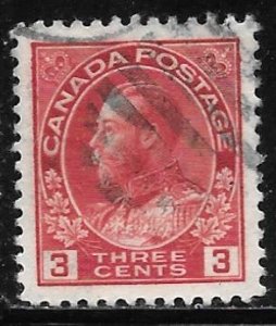 Canada 109: 3c King George V, used, F-VF