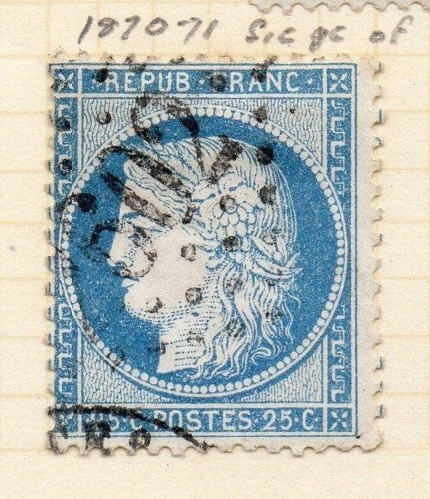 France 1870-71 Ceres Early Issue Fine Used 25c. 228875