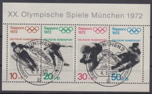 Germany 1971 Sc#B475a Mi#SS 6 used Cancel München (BU1782)