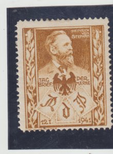 Germany 1941 1st Postmaster HEINRICH VON STEPHAN Poster Stamp MLH