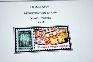 COLOR PRINTED HUNGARY 2011-2015 STAMP ALBUM PAGES (45 illustrated pages)