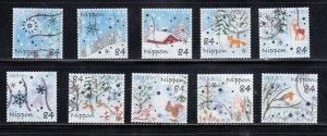 Japan 2020 Sc#4461a-j Greetings: Winter 2020 Used